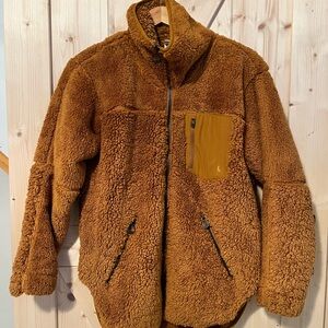 Lole Brown Teddy Jacket with Tan Pocket